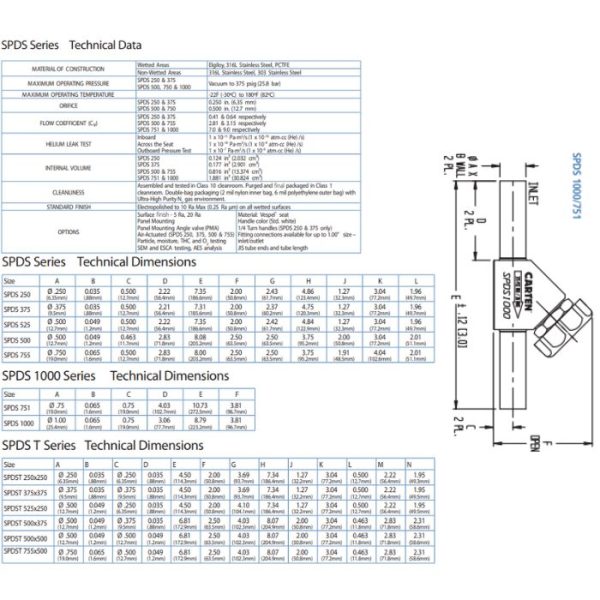 Carten Fujikin SPDS Series Diaphragm Valves Mega Valve & Fitting Pte Ltd